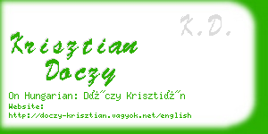 krisztian doczy business card